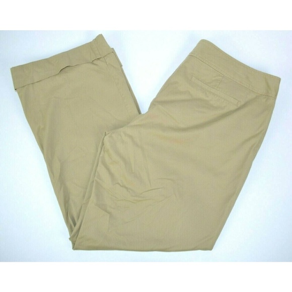 Fashion Bug Cuffed & Cropped Khaki Pants - Picture 1 of 8